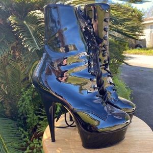 Pleaser Ankle High Stiletto Boots